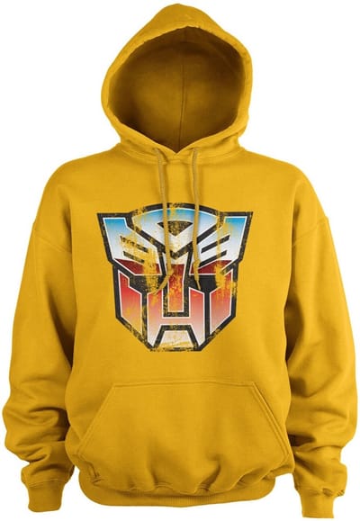 Transformers Hoodie met verweerd Autobot-schild, goudkleurig