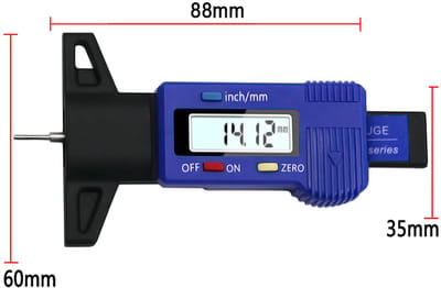 Cestovet Digitale Bandenprofielmeter - Profieldiepte - Blauw - Ga Veilig Op Weg - Doe De Bandencheck