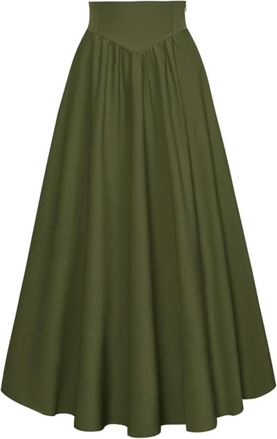 Victoriaanse hoge taille middeleeuwse maxi-rok voor dames