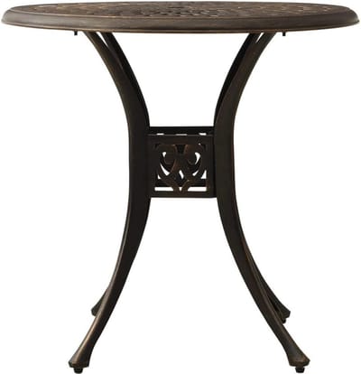 Terrastafel - Buitentafel - Buiten Zitten - Met Parasolgat - 78x78x72 cm - Brons