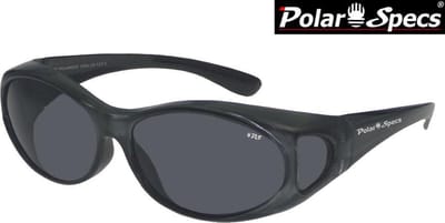 Polar Specs® Overzet Zonnebril PS5076 – Metallic Grey – Polarized Black – Medium – Women