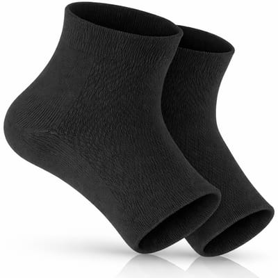 Twenty4seven® Hielspoor Sokken 2 Stuks - Hielbeschermers met Gelpad - Compressie Enkelsok Zwart - Zooltjes bij Hielpijn - Onesize