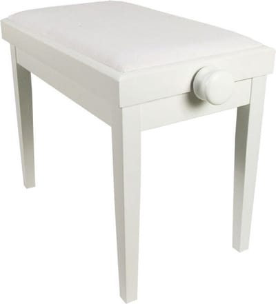 Scarlatti Piano Bench White Adjustable Matt KY102-14W