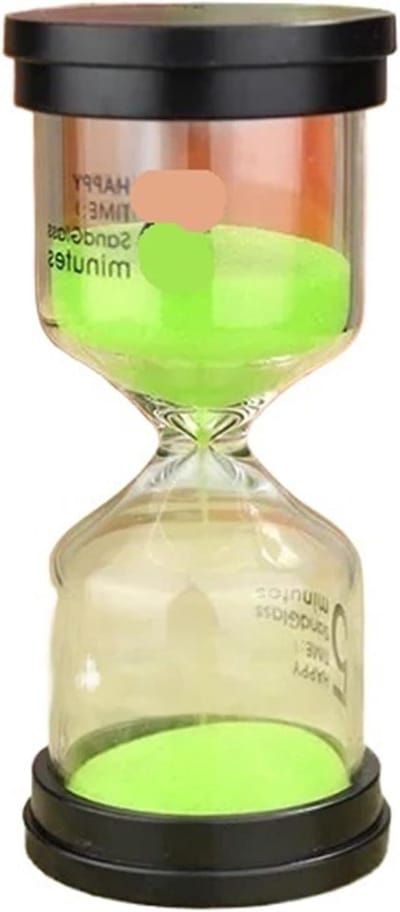 Zandloper set - Keukentimer decoratie - Tijd meten - Stille werking - 3 stuks - Groen