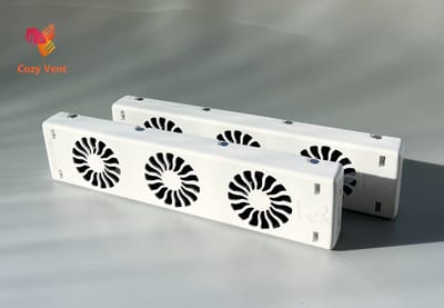 Cozyvent radiator ventilator DUO - Next Generation Afstandsbediening & Display – Stille Energiebesparende Radiator Booster - neerwaartse luchtstroom