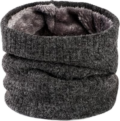 Nivard Nekwarmer - Heren - Dames - Fleece - Motor - Bandana - Masker - Colsjaal - Winter - Sjaal - Gewatteerd - Donker Grijs