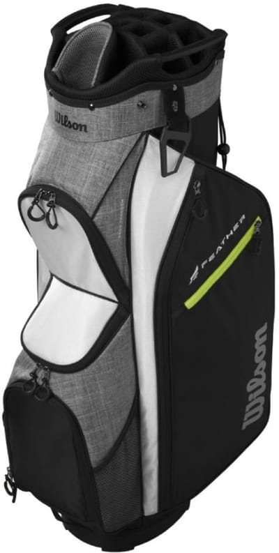 Wilson Feather Cartbag 2026 - Zwart Grijs Wit