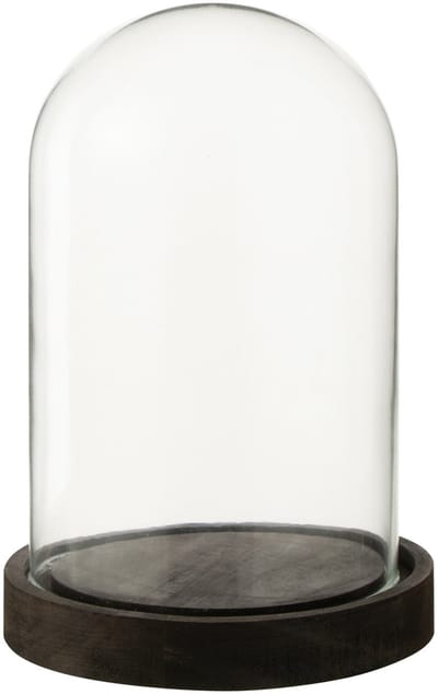 J-Line Decoratieve stolp - glas - donkerbruin - small