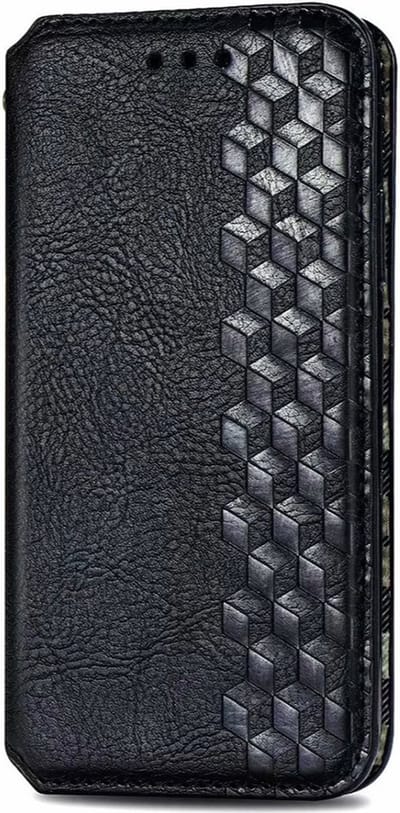 Hoesje geschikt voor Samsung Galaxy S24 - Bookcase - Pasjeshouder - Portemonnee - Diamantpatroon - Kunstleer - Zwart