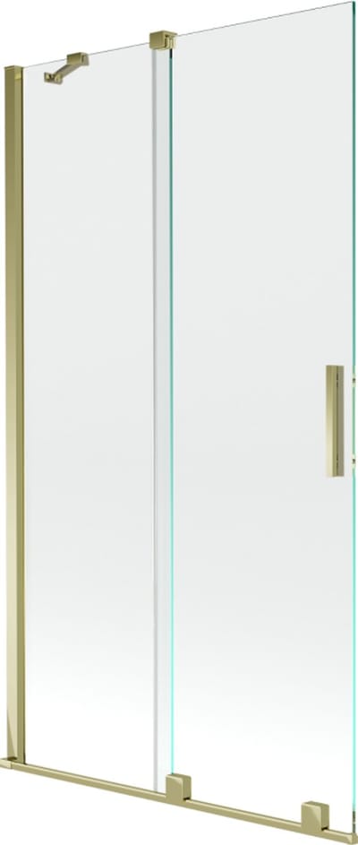Mexen Velar badwand 2-delige schuifdeur 100 x 150 , transparant, goud - 896-100-000-01-50