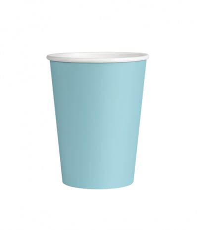 Wegwerpbekertjes Pastel Blauw 7cm - 8st - Feestjecreatief