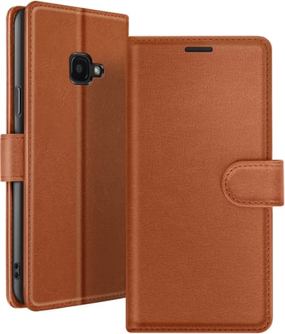 Zanae, Hoesje geschikt voor Galaxy XCover 4 / 4s - Wallet Case & Magneetsluiting, Bruin