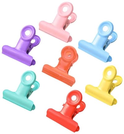 Allecto - Metalen Bulldog Clips - Bonbonkleuren - 28 Stuks - Voor