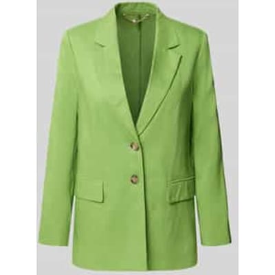 blazer van linnenmix met klepzakken