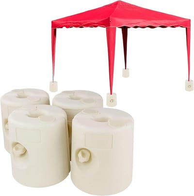 Paviljoen Staander Set - Tentvoet Verzwaring - Stabiel Opzetten - Vulbaar Met Water/Zand - Set van 4 - Beige