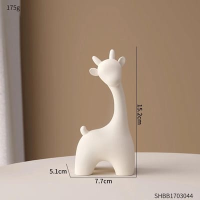 Statue de cerf exquise de style nordique, sculpture pour chambre à coucher, bureau, ornements pour la maison, accessoires, figurines, cadeau de mariage, décoration de bureau gray