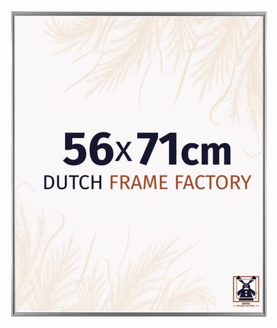 Fotolijst 56x71 cm - Kunststof - Zilver Hoogglans - Easy