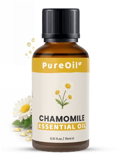 PureOil - Kamille Olie - 15ml - Etherische Olie - Voor Haar | Huid | Gezicht | Scalp | Nagels | Diffuser - 100% Puur, Natuurlijk & Vegan