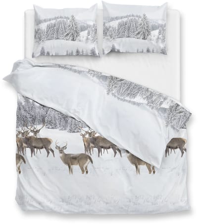Zohome Cervo Dekbedovertrek - Lits-jumeaux - 240x200/220 cm - White