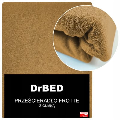 DrBED - Frotte Hoeslaken - 120x200 cm - Karmel - Ademend