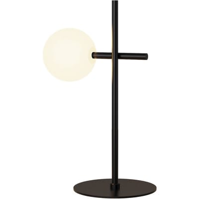 Mantra Iluminación Kelder tafellamp, 1-lamp, ijzer, zwart, glas, wit