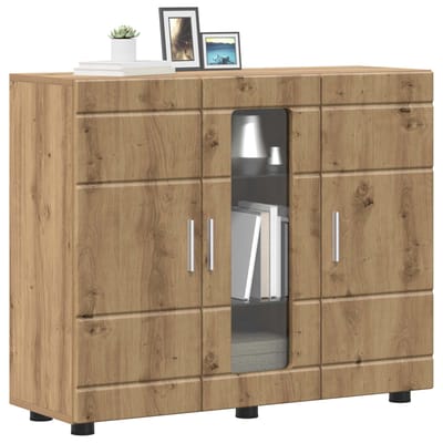 vidaXL - Houten - Kast - Artisan - Eiken - Bewerkt - hout