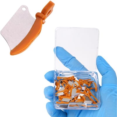 50 Pièces Dentaires Prime Dents Interproximales Plastique Garde-boue Coin Avec Matrice Acier Protéger Gencive Lames S M L