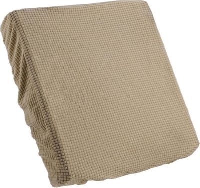 Allecta - Elastische bankhoes van polyester, wasbaar en antislip, 20 x 20 inch, lichtbeige.
