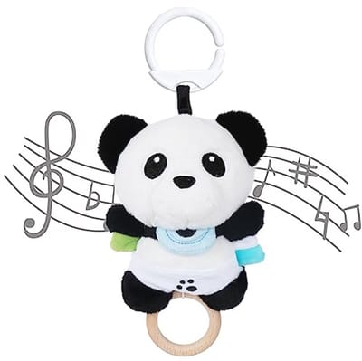 Dailygoods - Muziek Hangspeelgoed voor Baby's - Plush Panda Toy voor Wieg en Kinderwagen