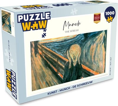 Puzzel Kunst - Munch - De schreeuw - Legpuzzel - Puzzel 1000 stukjes volwassenen