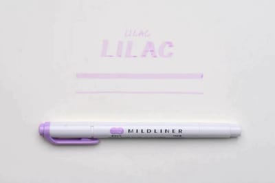 Zebra Mildliner Double-Sided Highlighter - Fine / Bold – Mild Lilac / WKT7-MLL