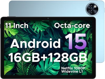 DOOGEE U11 - Tablet - Tablets - 16 GB RAM+ 128 GB ROM/TF 2TB - Android 15 - 11 inth 90 Hz - Dubbele boxluidsprekers - 8580 mAh - Face ID - 5G WiFi - Widevine L1 - GPS - Blauw