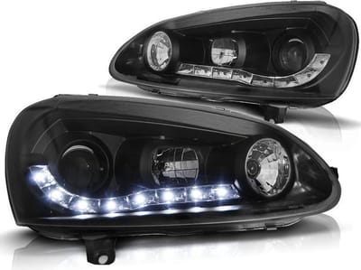 Koplampen met parkeerlicht VW GOLF 5 ZWART