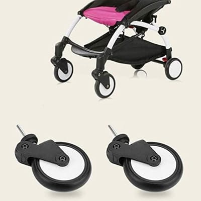 Kinderwagen Accessoires: Rubber Wielen voor Voorwiel - Set van 2 - Baby Kinderwagen Onderdelen