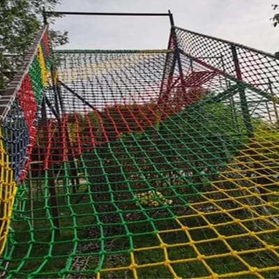 Kinderen Veiligheidsnet - Klimtouw Speeltuin - Speeltoestellen Beveiligen - Handgeweven Nylon - 6mm Touwdikte - Meerkleurig