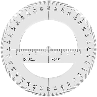 Dailygoods- Winkelmeter 360 Graden - Hoekmeter Digitaal - Kunststof - Lichtgewicht - Duurzaam - Ideaal voor School/Kantoor