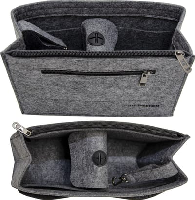 Handtas Organizer Vilt - 27x10x16cm Tas Inzet met Meerdere Vakken - Vilten Tasinzet M Binnenzak