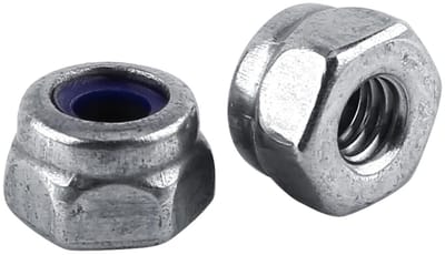 M2 Zelfborgende Lock Nuts van Roestvrij Staal SS304 met Nylon Inzet - 100 Stuks Hex Moeren voor Bevestiging en Veiligheid