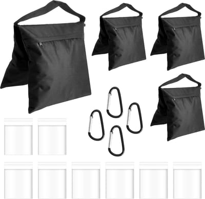 Set van 4 verzwaringszakken met haken voor paviljoen, tent en studiofiets