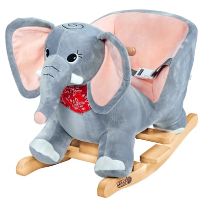 Spielwerk Schommelstoel kinderen olifant met veiligheidsgordel