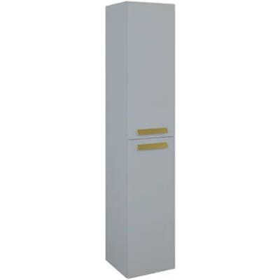 Elita Hoge Badkamerkast Ness 30cm - Lichtgrijs Glanzend - Met 2 Deuren - 30x150x31cm