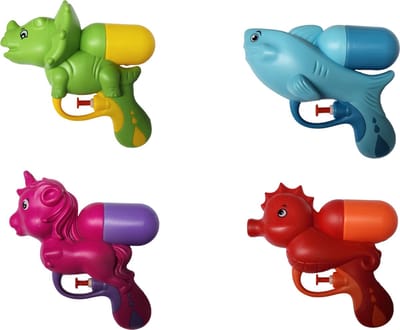 Waterpistolen Set van 4 - Dino/Haai/Eenhoorn/Zeepaard - Waterguns - Waterpistool Kinderen - Waterpistool Dieren/Beesten