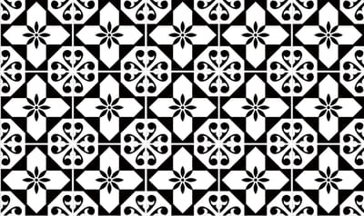 Plaktegels - Zelfklevende Tegels - 15x15 cm - Ulticool - Decoratie Sticker Tegels - Zwart Wit Bloem - 15 stuks Plakfolie Tegelstickers - Sticktiles - Badkamer - Keuken