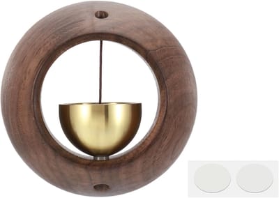 Deurbel Hanger - Winkeliers Bel Klok - Winkel Entree - Magnetische Bevestiging - 8 x 8 x 6 cm - Bruin