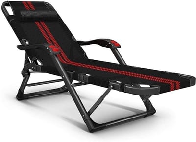 Ligstoel - Kampeerstoel Lounger - Ontspannen Buiten - Opvouwbaar Lichtgewicht - 178 cm - Gestreept