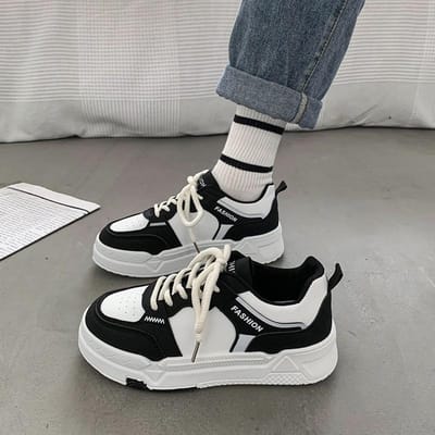 Kleine Witte Schoenen Kinderen Herfst Nieuw Ins Trendy Macarons Veelzijdige Platform Studenten Boardschoenen 40 zwart
