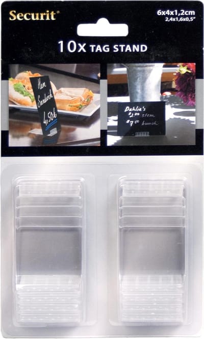 Krijtbord Houder Set10 Transparant1x4xh,6cm Acryl