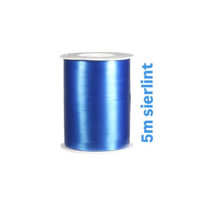 5m Blauw lint - krullint - sierlint - cadeau versiering - leuk inpakken - niet op spoel geleverd