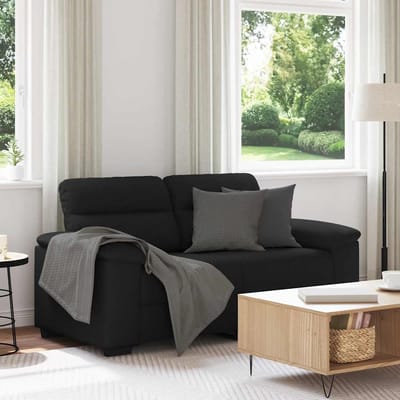 vidaXL - 2-zitsbank - 160x81x84 - cm - stof - zwart