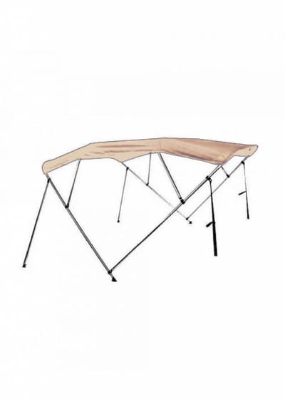 4 Boogs Biminitop Zonnetent PREMIUM H137 cm BEIGE Breedte 185-198 cm